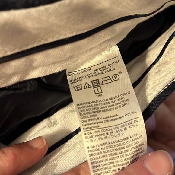 Banana Republic Sloan Pinstripe Ankle Pants Women's Size 8 Career Work - Picture 4 of 4